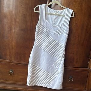 Calvin Klein Body Con Midi White dress